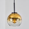 Koyoto Hanger Glas 15 cm roestvrij staal, Zwart, 1-licht