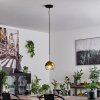 Koyoto Hanger Glas 15 cm Zwart, Zilver, 1-licht