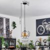 Koyoto Hanger Glas 20 cm roestvrij staal, Zwart, 1-licht