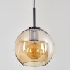 Koyoto Hanger Glas 20 cm roestvrij staal, Zwart, 1-licht