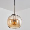 Koyoto Hanger Glas 15 cm Zwart, Zilver, 1-licht
