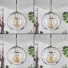 Koyoto Hanger Glas 20 cm Zwart, Zilver, 1-licht