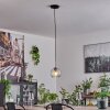 Koyoto Hanger Glas 15 cm Zwart, Zilver, 1-licht