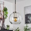 Koyoto Hanger Glas 15 cm Zwart, Zilver, 1-licht