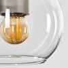 Koyoto Hanger Glas 15 cm Zwart, Zilver, 1-licht