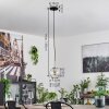 Koyoto Hanger Glas 15 cm Zwart, Zilver, 1-licht