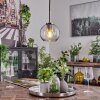 Koyoto Hanger Glas 15 cm Zwart, Zilver, 1-licht