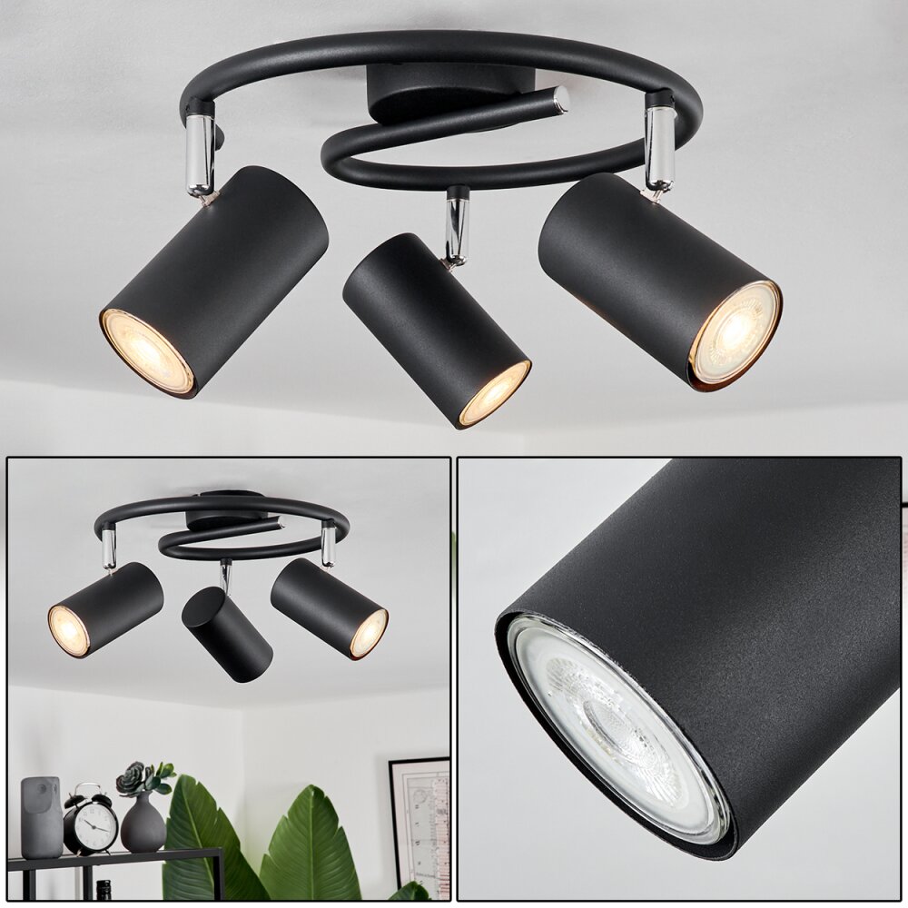 Javel Plafondlamp Zwart, 3-lichts main product photo