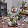 Koyoto Hanger Glas 20 cm Zwart, Zilver, 1-licht