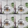 Koyoto Hanger Glas 20 cm Zwart, Zilver, 1-licht