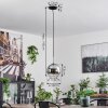 Koyoto Hanger Glas 20 cm Zwart, Zilver, 1-licht