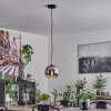 Koyoto Hanger Glas 20 cm Zwart, Zilver, 1-licht