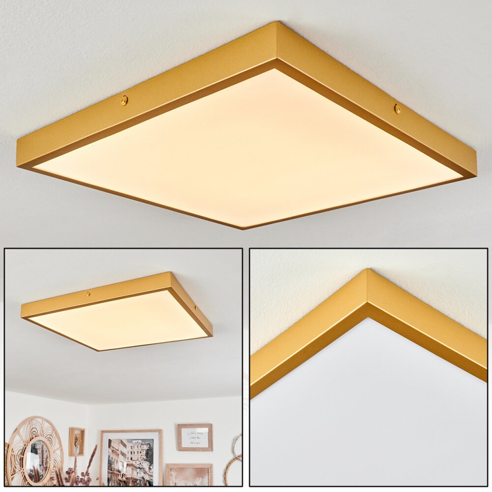 Broglen Plafondpaneel LED Goud, 1-licht main product photo