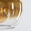 Koyoto Hanger Glas 25 cm Zwart, Zilver, 1-licht