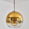 Koyoto Hanger Glas 25 cm Zwart, Zilver, 1-licht