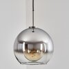 Koyoto Hanger Glas 25 cm Zwart, Zilver, 1-licht