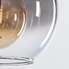 Koyoto Hanger Glas 25 cm Zwart, Zilver, 1-licht Koyoto Hanger Glas 25 cm Zwart, Zilver, 1-licht