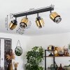 Traak Plafondlamp Zwart, 4-lichts