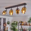 Traak Plafondlamp Zwart, 4-lichts