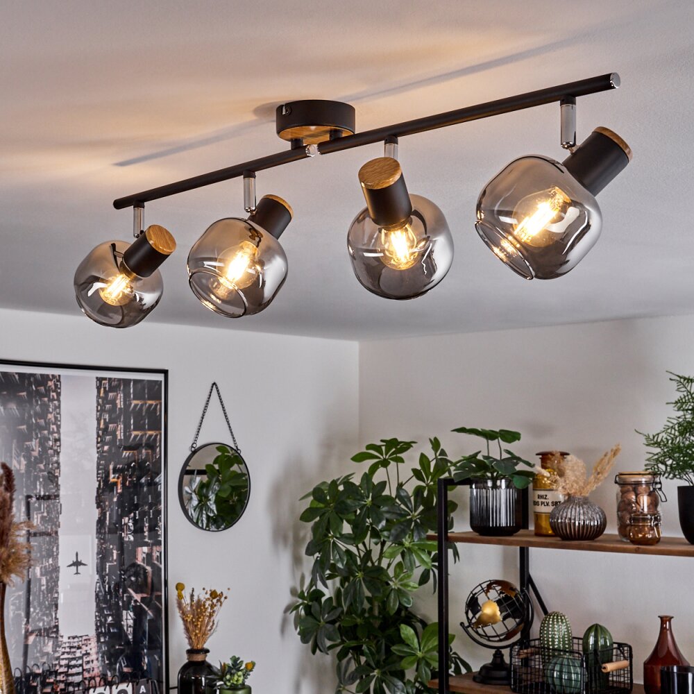Lexington Plafondlamp Zwart, 4-lichts