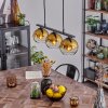 Koyoto Hanglamp Glas 15 cm Goud, Duidelijk, 3-lichts