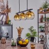 Koyoto Hanglamp Glas 15 cm Goud, Duidelijk, 3-lichts