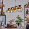 Koyoto Hanglamp Glas 15 cm Amber, 4-lichts