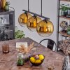 Koyoto Hanglamp Glas 20 cm Goud, Duidelijk, 3-lichts