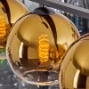 Koyoto Hanglamp Glas 20 cm Goud, Duidelijk, 3-lichts