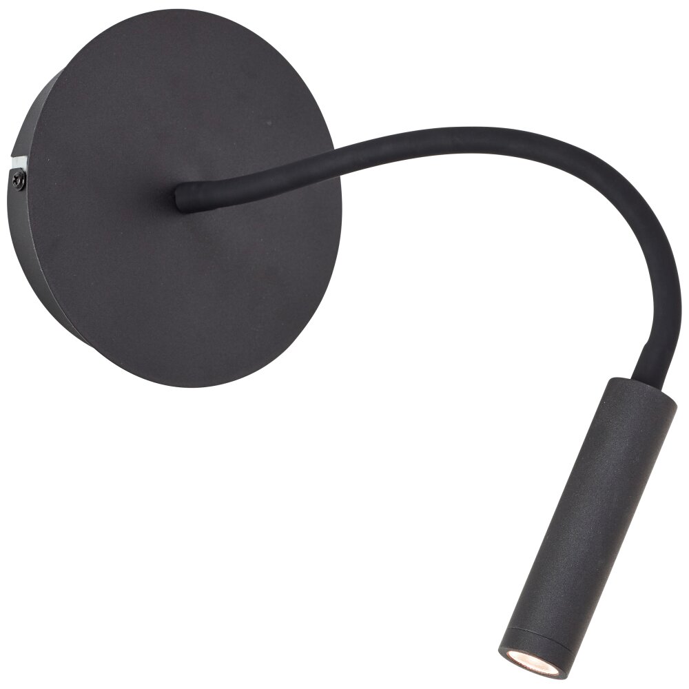 Brilliant Jutta Muurlamp LED Zwart, 1-licht main product photo