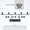 Koyoto Hanglamp Glas 15 cm Rookkleurig, 5-lichts