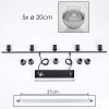 Koyoto Hanglamp Glas 20 cm Rookkleurig, 5-lichts