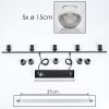 Koyoto Hanglamp Glas 15 cm Rookkleurig, 5-lichts