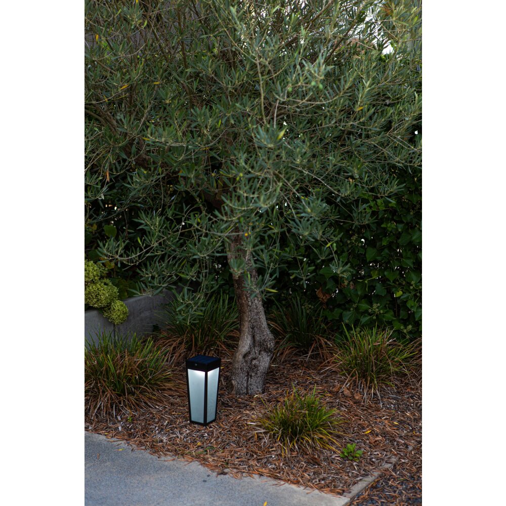Lutec Dias Solarlamp LED Zwart, 1-licht, Bewegingsmelder, Kleurwisselaar