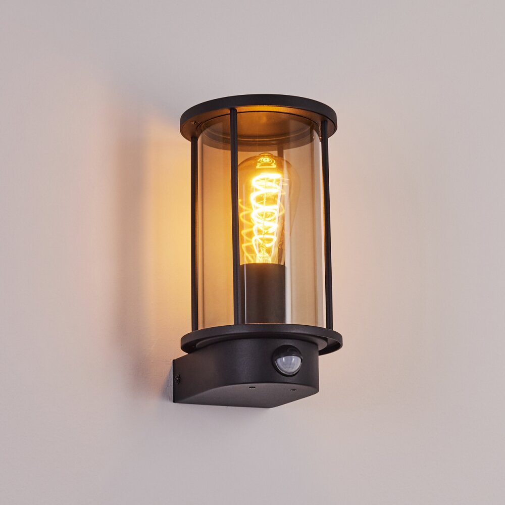 Sumalao Buiten muurverlichting Zwart, 1-licht, Bewegingsmelder