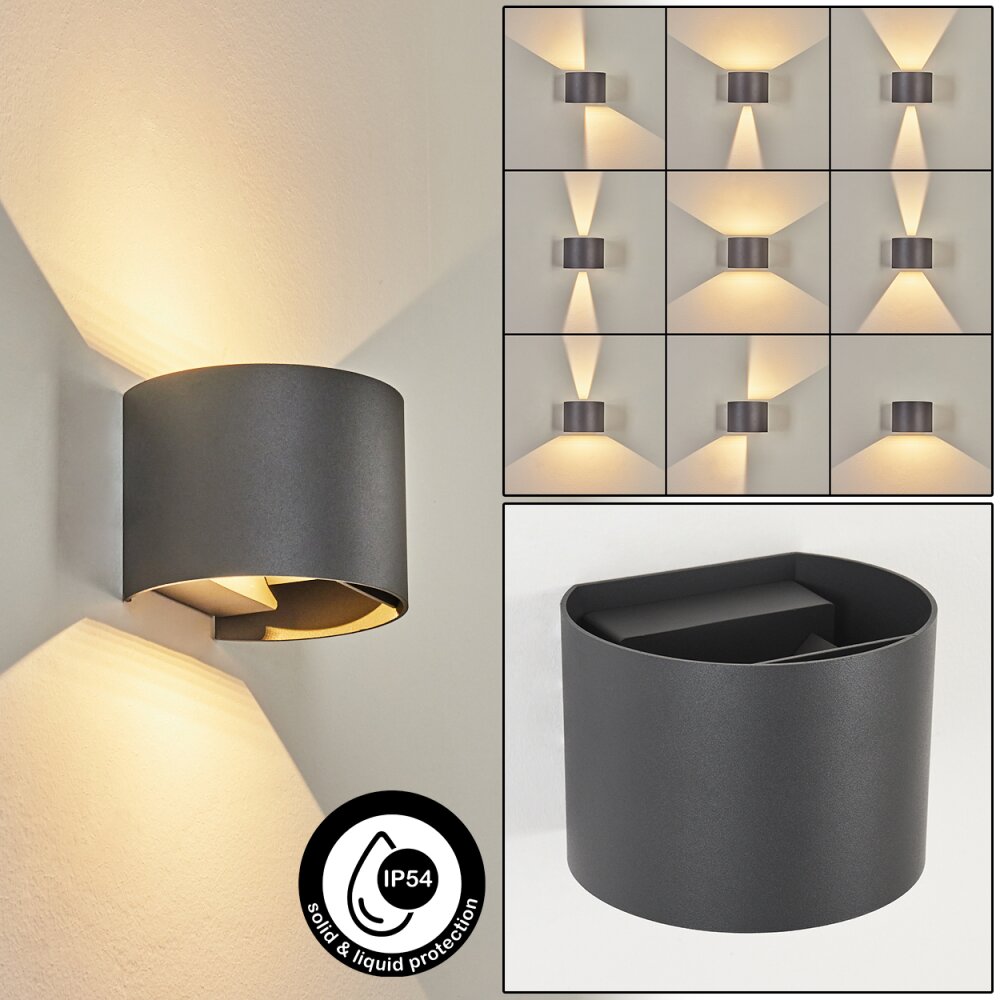Tamarin Buiten muurverlichting LED Antraciet, 2-lichts main product photo