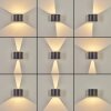 Tamarin Buiten muurverlichting LED Zwart, 2-lichts