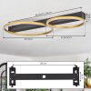 Cajean Plafondlamp LED Zwart, 2-lichts