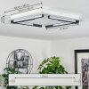 Leroux Plafondlamp LED Wit, 1-licht