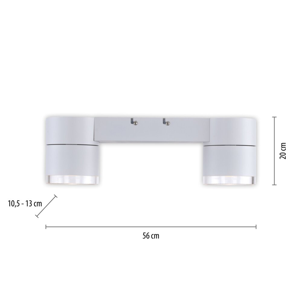 Paul Neuhaus PURE-NOLA Plafondlamp LED Wit, 2-lichts