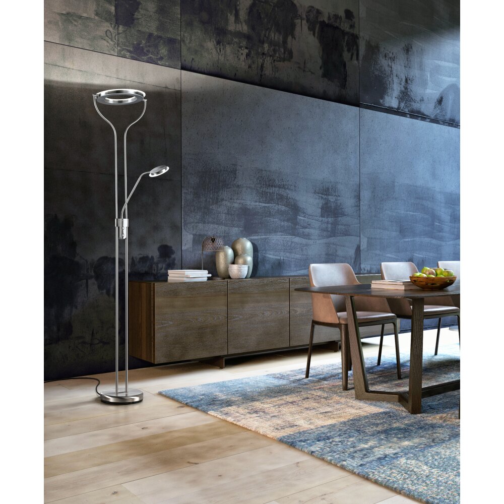 Fischer & Honsel Davos Uplighter LED Nikkel mat, 1-licht main product photo