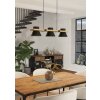 Eglo MACCLES Hanger Natuurlijke kleuren, Zwart, 3-lichts