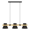 Eglo MACCLES Hanger Natuurlijke kleuren, Zwart, 3-lichts