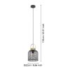 Eglo ROUNDHAM Hanger Messing, Zwart, 1-licht