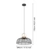 Eglo ROUNDHAM Hanger Messing, Zwart, 1-licht