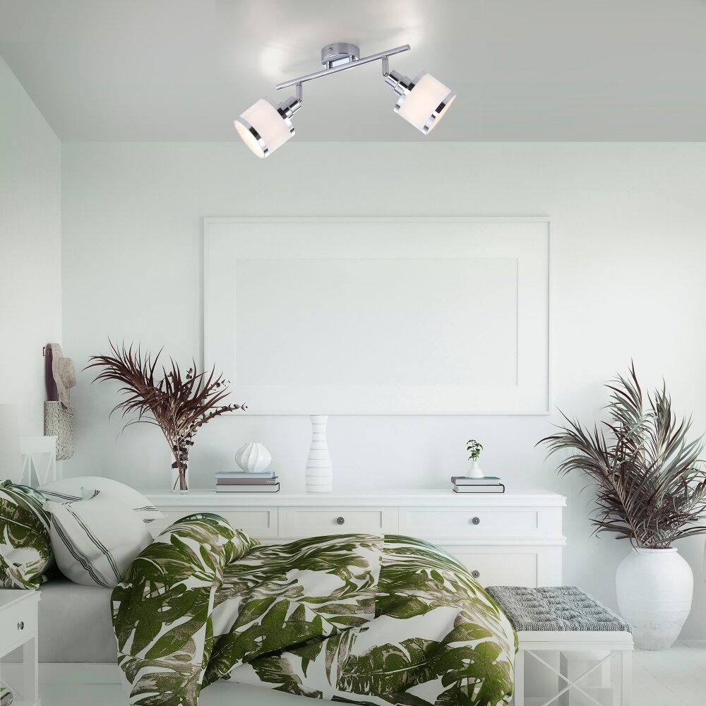 Leuchten-Direkt ACCOR Plafondlamp Zilver, 2-lichts main product photo
