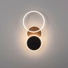 Leuchten-Direkt SEVENT Plafondlamp LED houtlook, Zwart, 1-licht