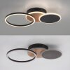 Leuchten-Direkt SEVENT Plafondlamp LED houtlook, Zwart, 1-licht