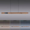 Paul Neuhaus PURE-MOTO-RISE Hanglamp LED houtlook, Zwart, 3-lichts, Afstandsbediening