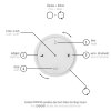 Paul Neuhaus PURE-MOTO-RISE Hanglamp LED houtlook, Zwart, 3-lichts, Afstandsbediening